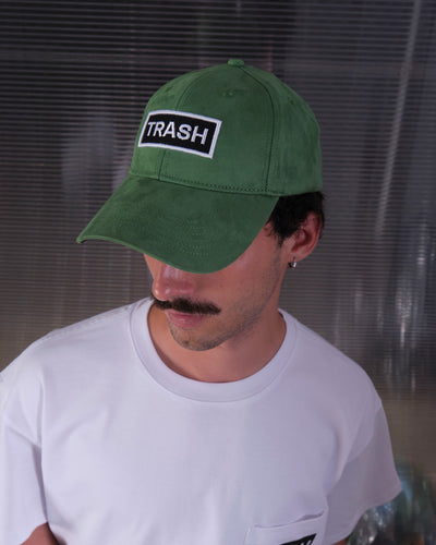 “TRASH” Green Eco-Suede Dad Hat